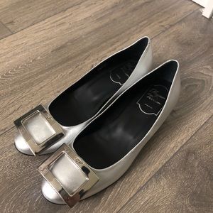 [Size 36] ROGERS VIVIER Silver pump